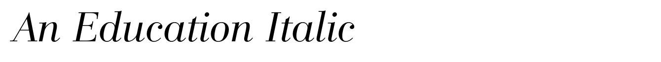 An Education Italic image